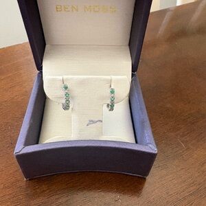 Ben Moss Green and Silver Stone Earrings